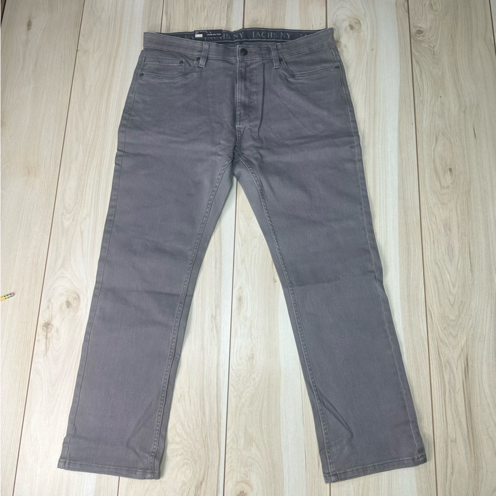 Jachs NY Men's 5 Pocket Denim Pant Size 36X30 Grey, Straight Fit, Classic New